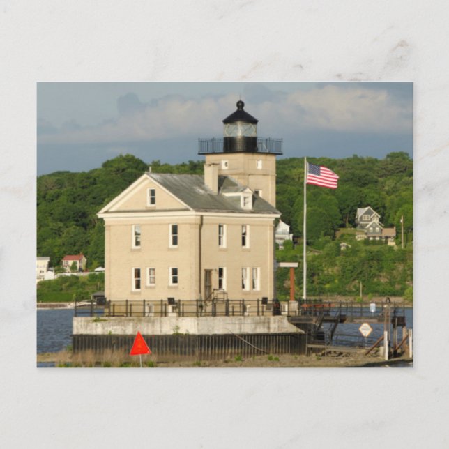 Postal EE. UU., Nueva York, Kingston, río Hudson. Rondout (Anverso)