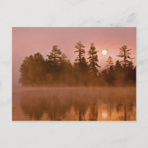 Postal EE. UU., Nueva York, Parque Adirondack. Amanecer e