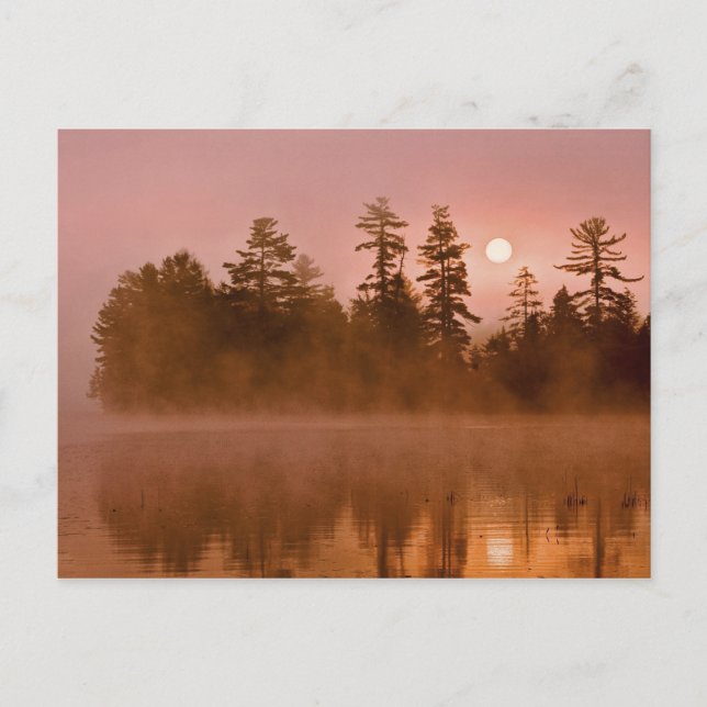 Postal EE. UU., Nueva York, Parque Adirondack. Amanecer e (Anverso)