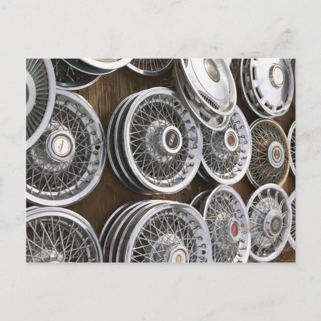 Postal EE.UU., Nuevo México, Prewitt: Auto Hubcaps / Rt.  (Anverso)