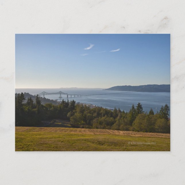 Postal EE.UU., Oregón, Washington, puente sobre Columbia (Anverso)