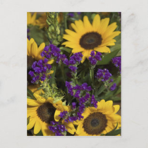 Postal EE. UU., primer plano de arreglo floral de novia,