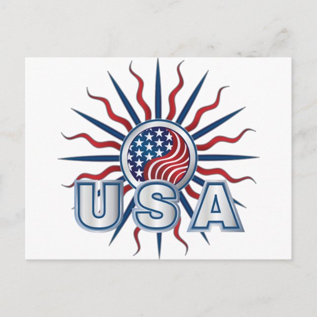 Postal EE.UU. Starburst Yin Yang (Anverso)