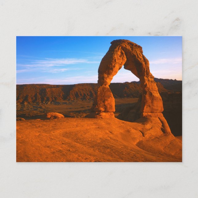Postal EE. UU., Utah, Parque Nacional Arcos, Arco Delicad (Anverso)
