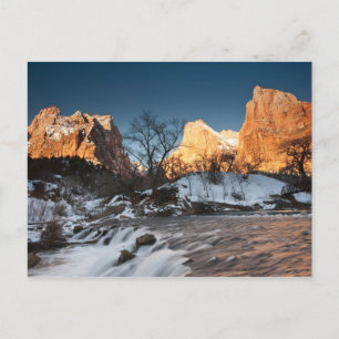 Postal EE. UU., Utah, Parque Nacional Zion. Amanecer en l
