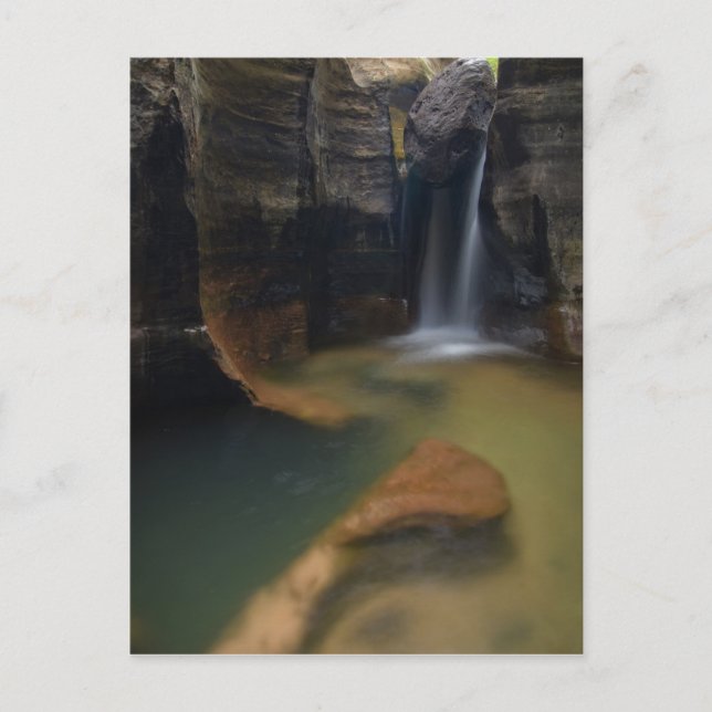 Postal EE. UU., Utah, Parque Nacional Zion.  Keyhole Fall (Anverso)
