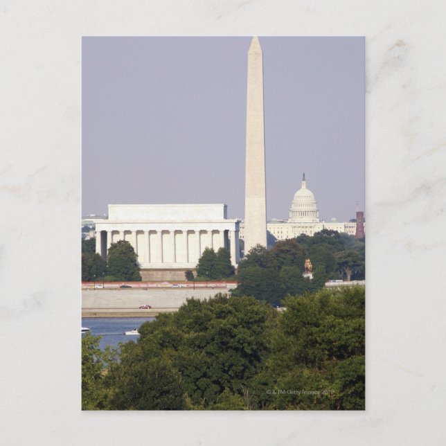 Postal EE.UU., Washington DC, Washington Monument y EE.UU (Anverso)