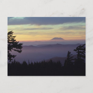 Postal EE. UU., Washington. Monte St. Helens visto a trav