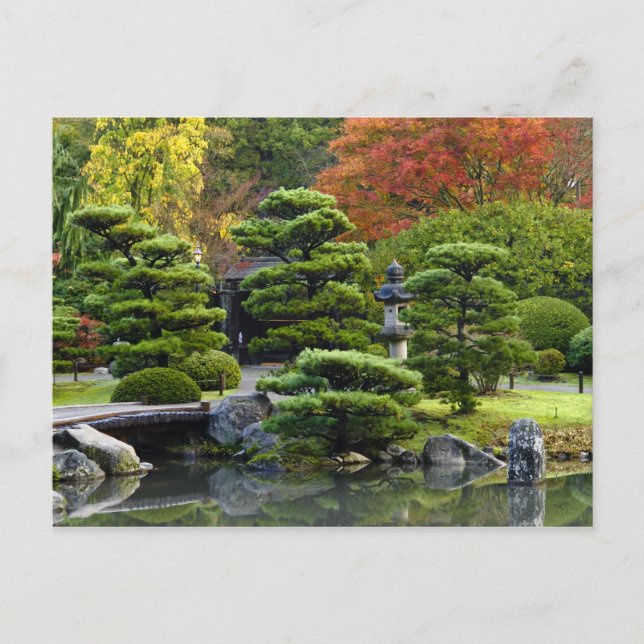 Postal EE. UU., Washington, Seattle, Arboreto, Japonés (Anverso)