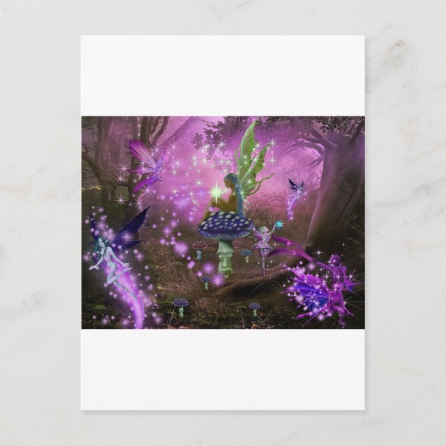 Postal Een fonkelend bos (Anverso)
