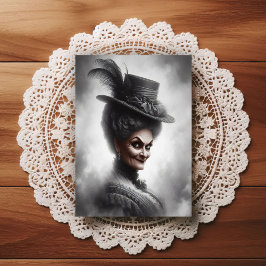 Postal Eerie Victorian Era Portrait Art