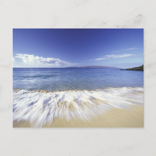 Postal EEUU, Hawaii, Maui, Surf llegando a Makena (Anverso)