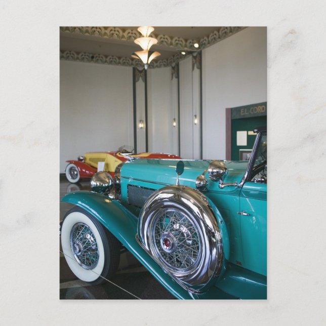 Postal EEUU, Indiana, Auburn: Auburn, Cord, Duesenberg 3 (Anverso)