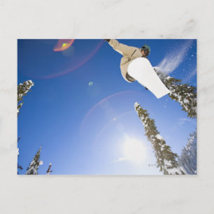Postal EEUU, Montana, Whitefish, Jóvenes snowboard