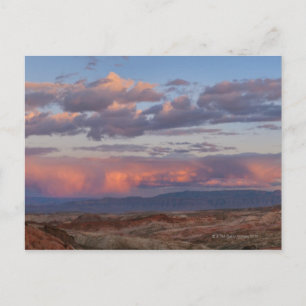 Postal EEUU, Nevada, Valle del Fuego al atardecer