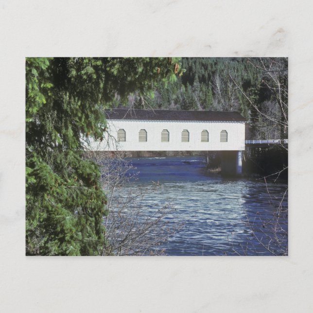 Postal EEUU, Oregón. Una toma cruzando el (Anverso)