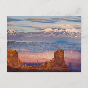 Postal EEUU, Utah. Escena de las montañas de La Sal de mu