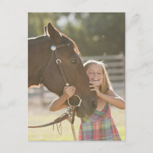 Postal EEUU, Utah, Lehi, retrato de una vaquera sonriente