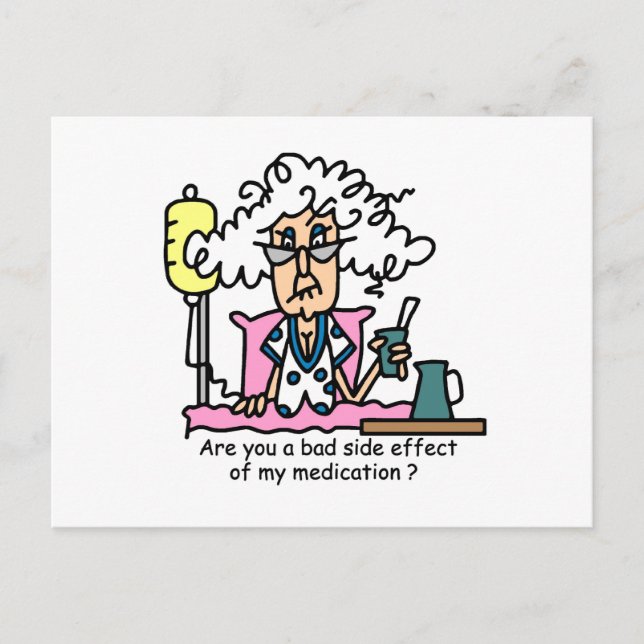 Postal Efecto adverso del medicamento Humor (Anverso)