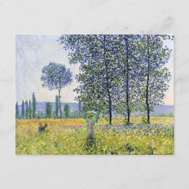 Postal Efecto de la luz del sol bajo el Poplars Claude Mo (Anverso)