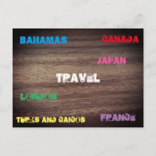Postal Efecto de la madera Viaje