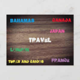 Postal Efecto de la madera Viaje