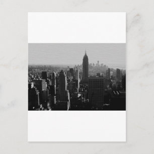 Postal Efecto de madera en blanco y negro NYC
