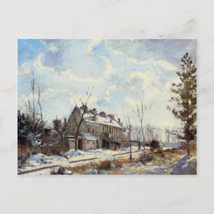 Postal Efecto de nieve en carretera Camille Pissarro-Louv