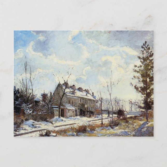 Postal Efecto de nieve en carretera Camille Pissarro-Louv (Anverso)