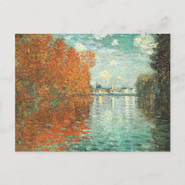 Postal Efecto de Otoño en Argenteuil de Monet, (Anverso)