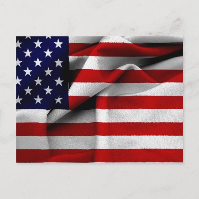 Postal Efecto de tejido Bandera de Estados Unidos (Anverso)