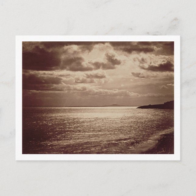 Postal Efecto del sol, Normandía c.1857 (foto de sepia) (Anverso)