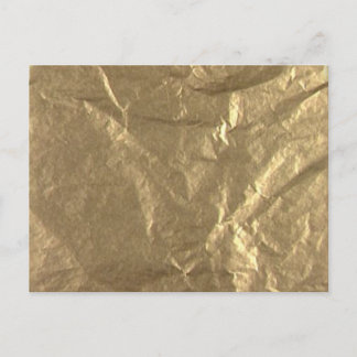 Postal efecto metalizado dorado