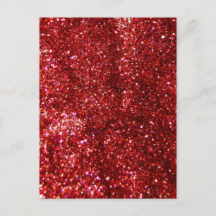 Postal Efecto Purpurina rojo