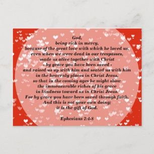 Postal Efesianos 2 salvados por Grace Postcard