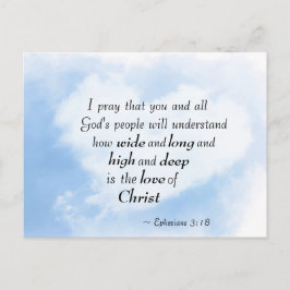 Postal Efesios 3:18 Cuán ancho y profundo es el amor de C