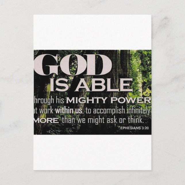 Postal Efesios 3:20 (Anverso)