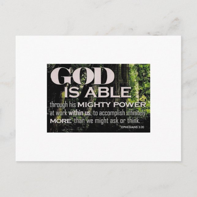 Postal Efesios 3:20 (Anverso)