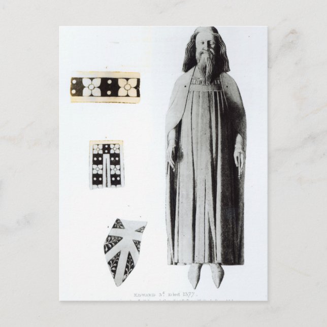 Postal Efigie de Eduardo III en la Capilla de Eduardo (Anverso)