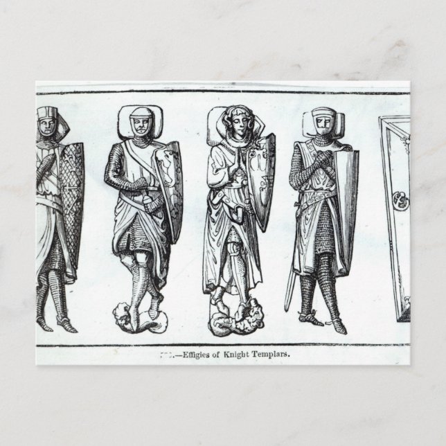 Postal Efigies de Caballeros Templarios (Anverso)