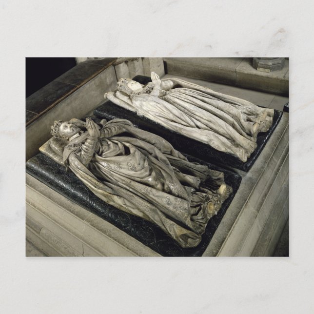 Postal Efigies de Enrique II y Catherine de Medici (Anverso)