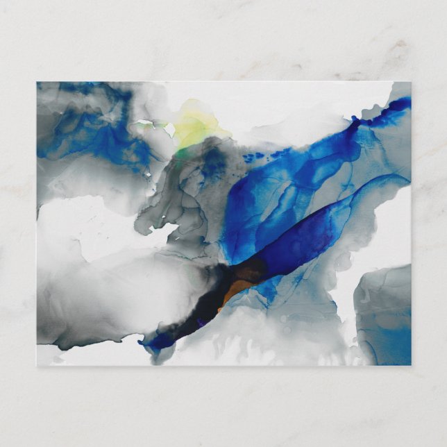 Postal Efímero - Azul y Gris (Anverso)