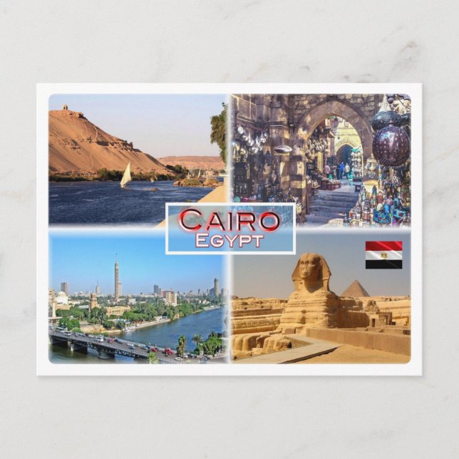 Postal EG Cairo - River Nile - Khan el Khalili - (Anverso)
