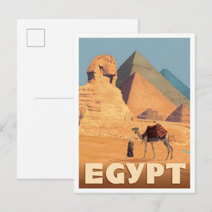 Postal Egipto África Viajes Vintage 