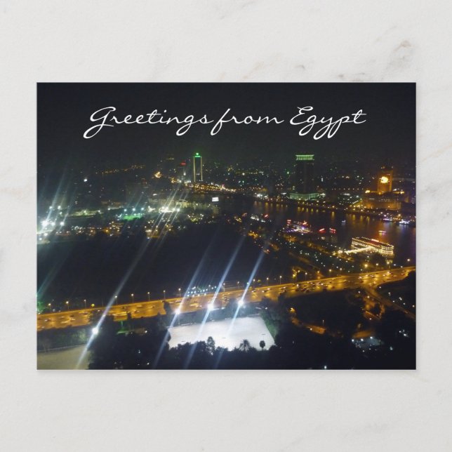 Postal egipto de la noche de cairo (Anverso)