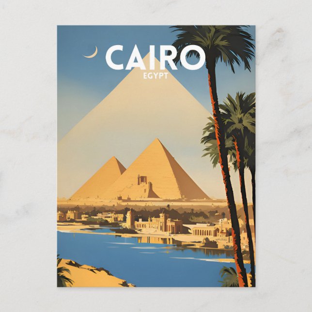 Postal Egipto en El Cairo (Anverso)