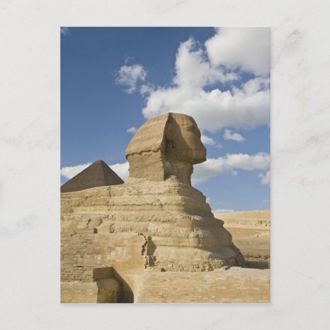 Postal Egipto, Giza. La gran Esfinge se eleva sobre la (Anverso)