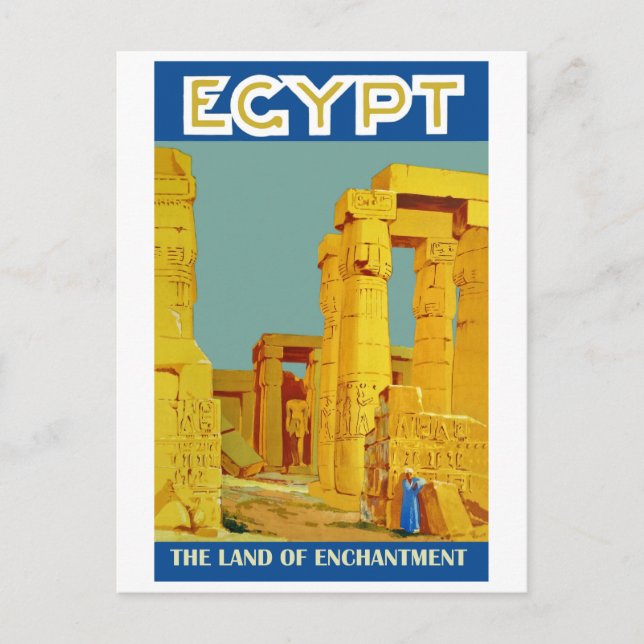 Postal Egipto, la tierra del encantamiento (Anverso)