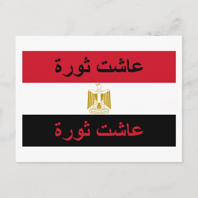 Postal Egipto "Larga vida a la revolución" (Anverso)