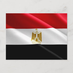 Postal Egipto - Mar Rojo - Bandera ondeando -
